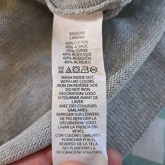 The Children's Place Gray LOVE Multicolored Sequined Girl's Sweater 10/12 Large - Picture 5 of 5